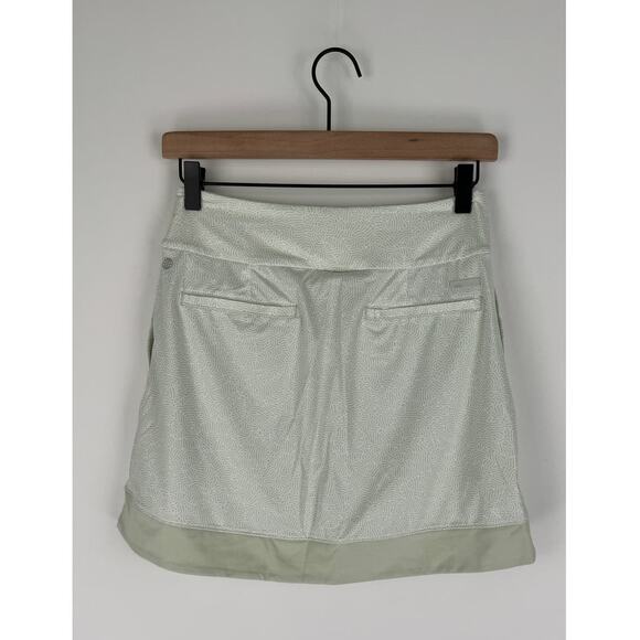 Adidas 16 Inch Ultimate365 Printed Skort Skirt Womens XS Linen Green Flawed New - Picture 4 of 9